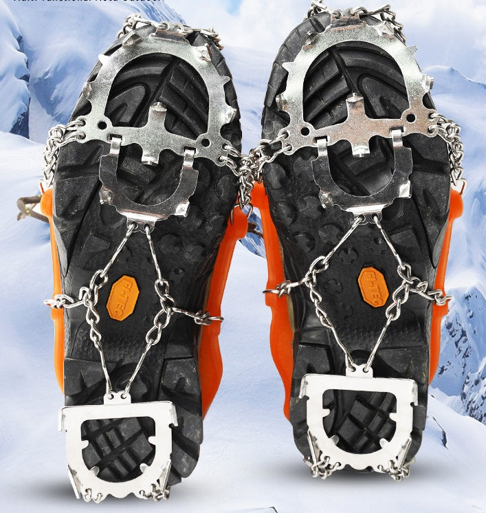 Non-Slip Snow Shoe Covers With Steel Nail Chain Grip