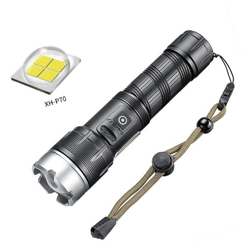 USB Rechargeable Strong Light Outdoor Flashlight