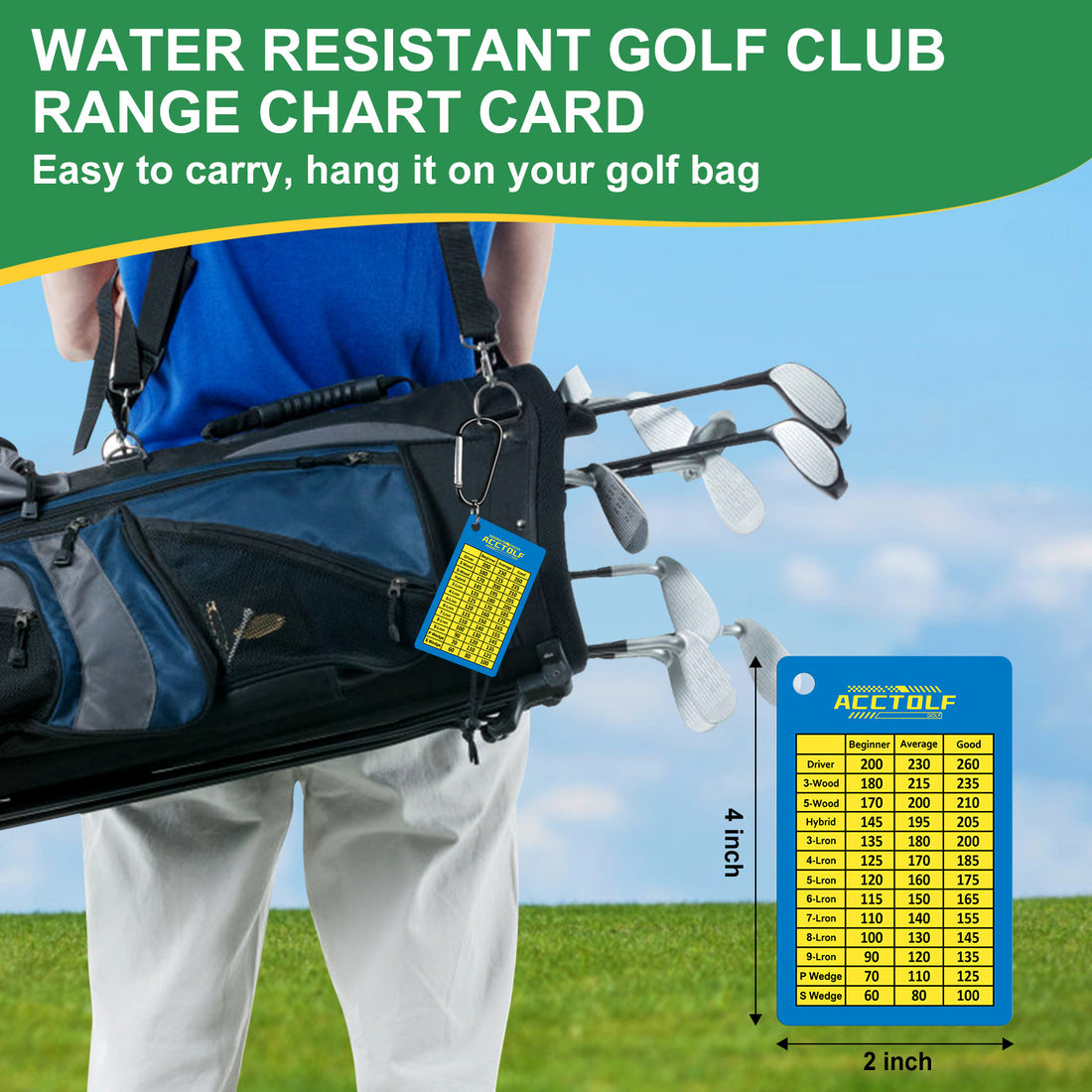 2-Piece Golf Scorecard Accessories Set For Club And Course Use