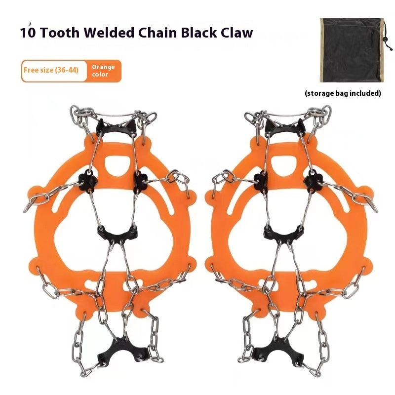 Stainless Steel Chain Crampons For Snow Climbing And Hiking Shoes