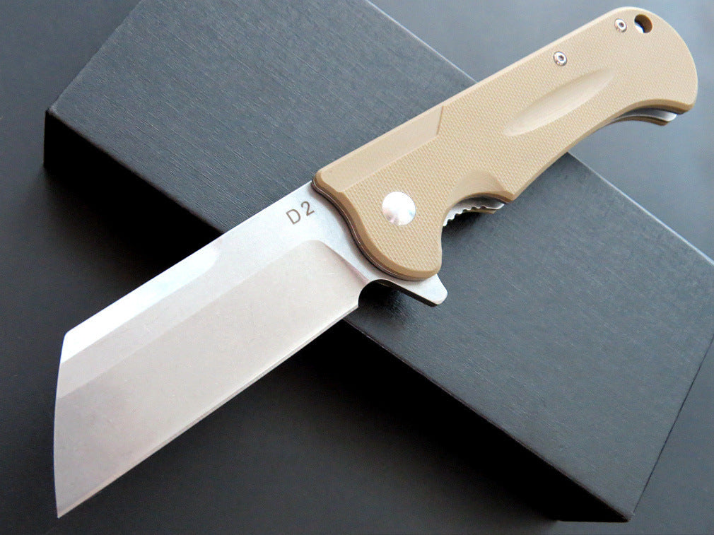 Stainless Steel Handle Folding Knife For Outdoor Camping And Hunting