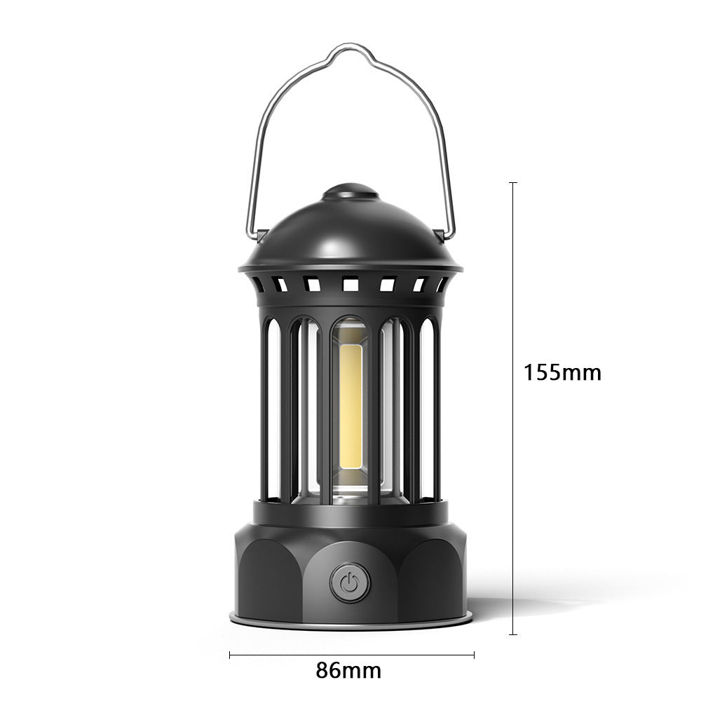 Retro COB Portable Camping Lantern For Outdoor Tent Lighting