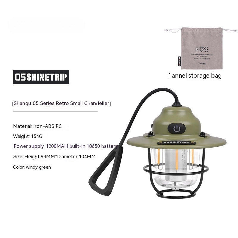Shanqu Pine Cone Outdoor Camping Lantern Chandelier Light