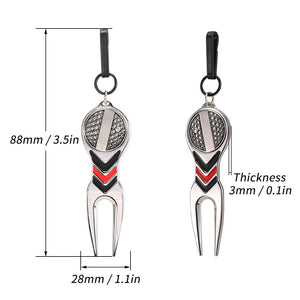 Golf Green Fork With Ball Marker Golf Accessories Support Tool