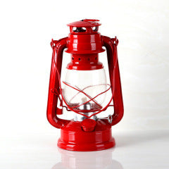 Retro Iron Kerosene-Style Portable Camping Lantern For Tent Use