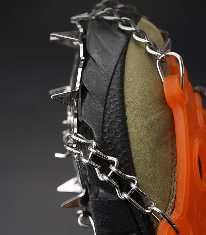 Non-Slip Snow Shoe Covers With Steel Nail Chain Grip