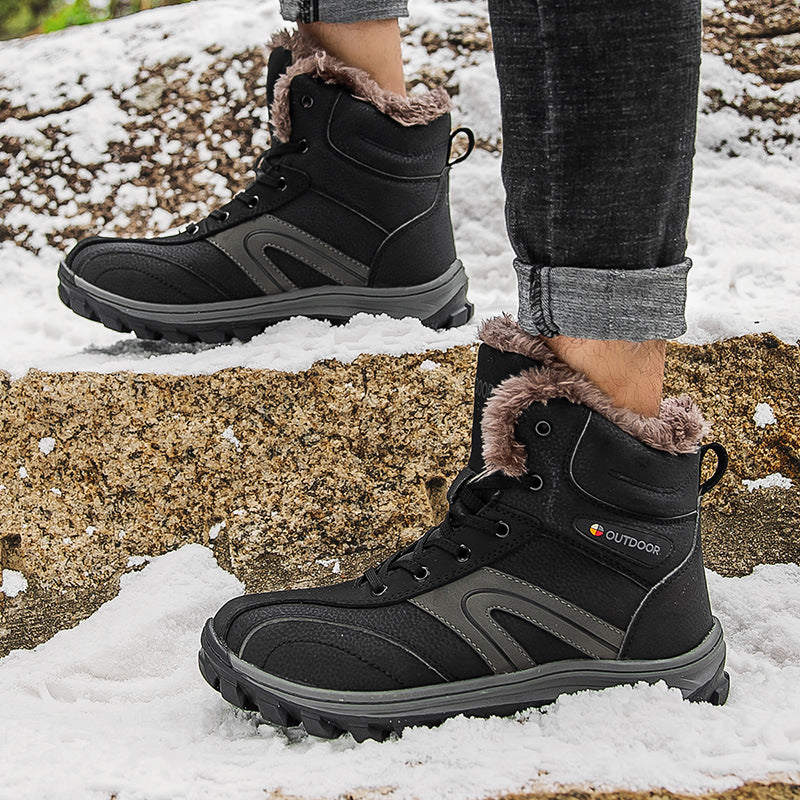 Plus Size Winter Velvet Warm Cotton Hiking Boots