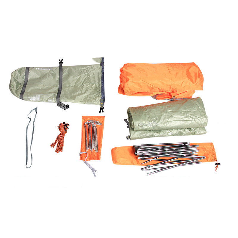 Outdoor Double-Layer Aluminum Pole Camping Tent