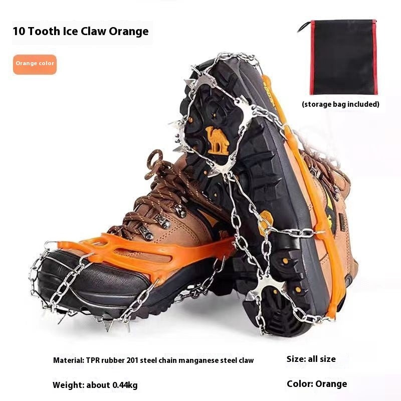 Stainless Steel Chain Crampons For Snow Climbing And Hiking Shoes