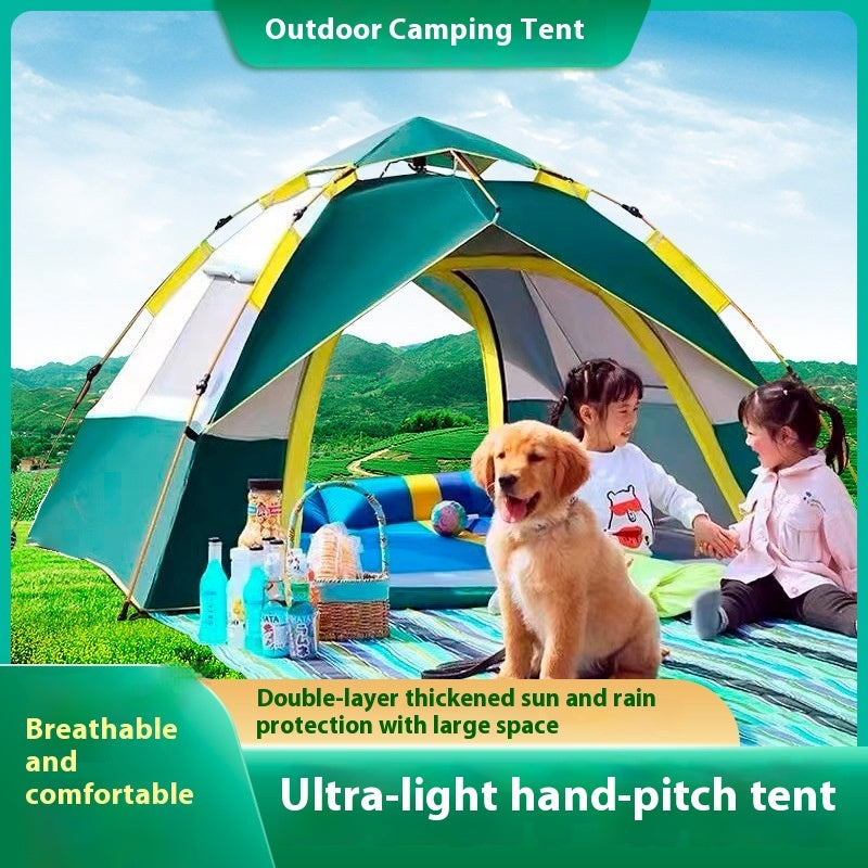 Automatic 3-4 Person Double Layer Outdoor Camping Tent Rain Sun Protection