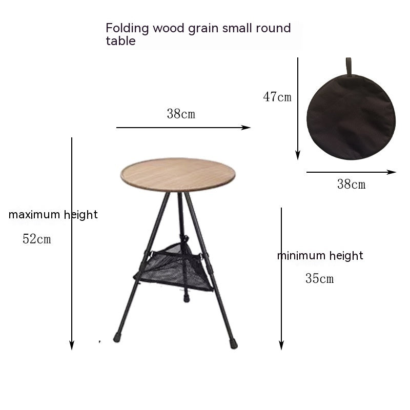 Folding Aluminum Alloy Outdoor Camping Tripod Table