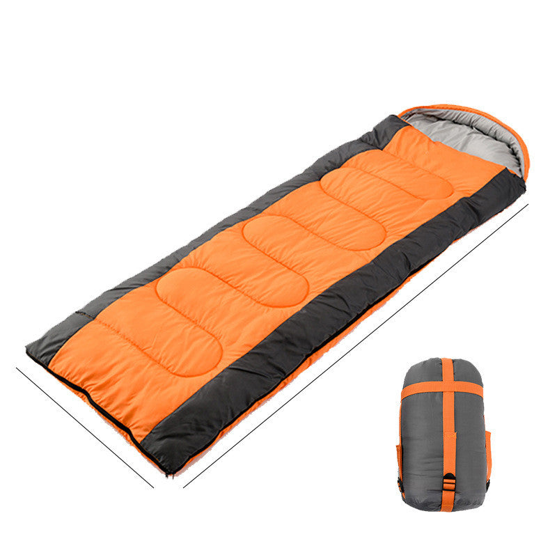 Outdoor Interlocking Hooded Envelope Camping Sleeping Bag
