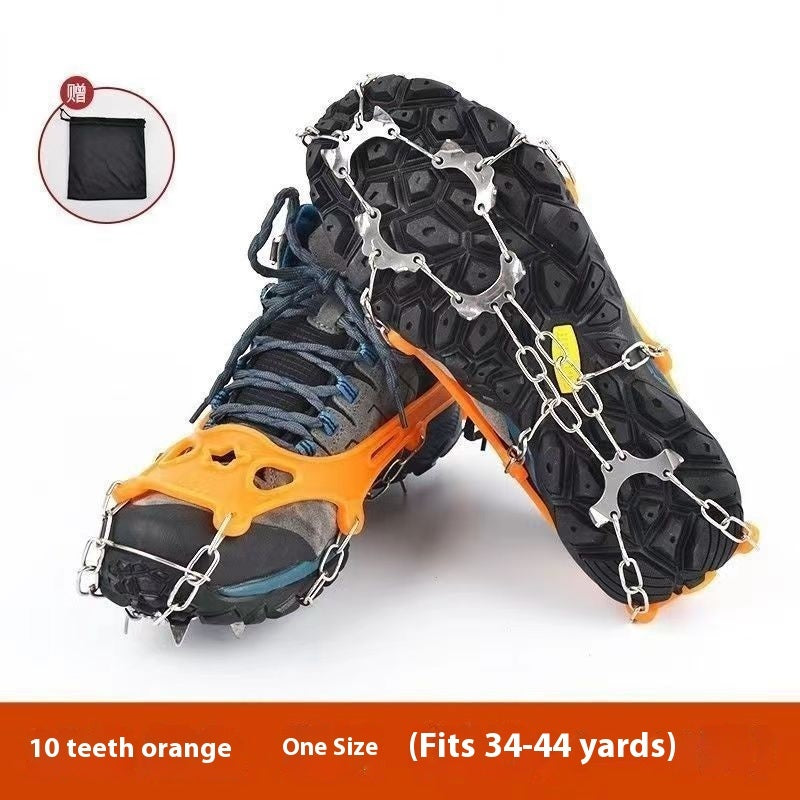 Stainless Steel Chain Crampons For Snow Climbing And Hiking Shoes