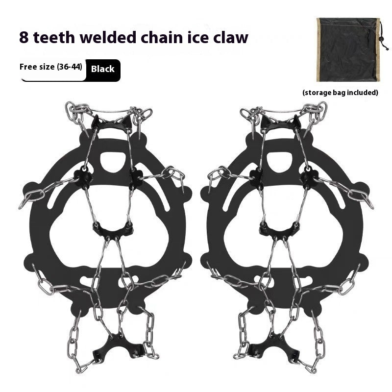 Stainless Steel Chain Crampons For Snow Climbing And Hiking Shoes