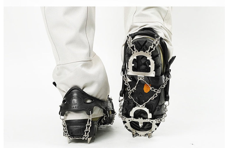 Non-Slip Snow Shoe Covers With Steel Nail Chain Grip