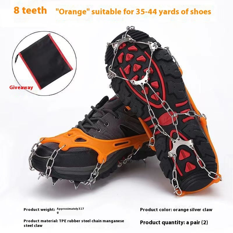 Stainless Steel Chain Crampons For Snow Climbing And Hiking Shoes