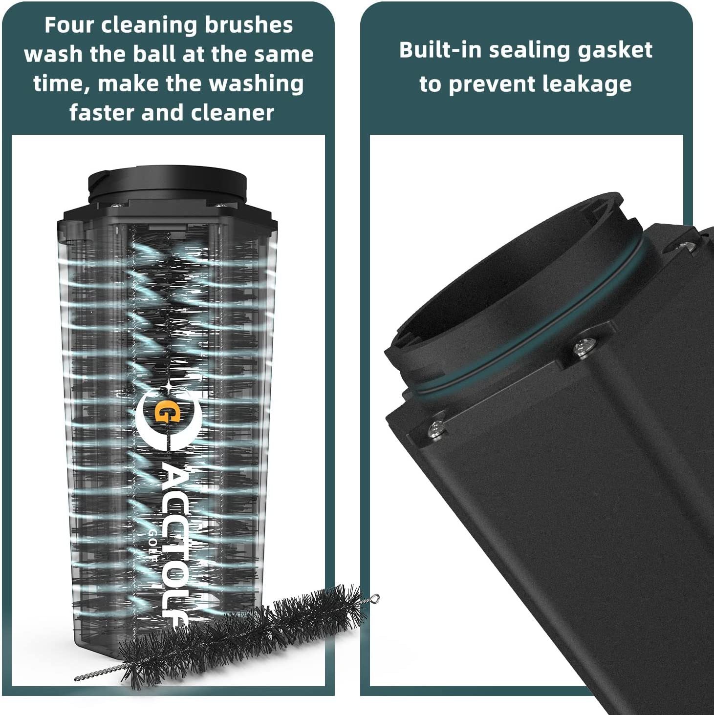 Portable Golf Ball Washer And Cleaning Machine With Golf Bag Accessories