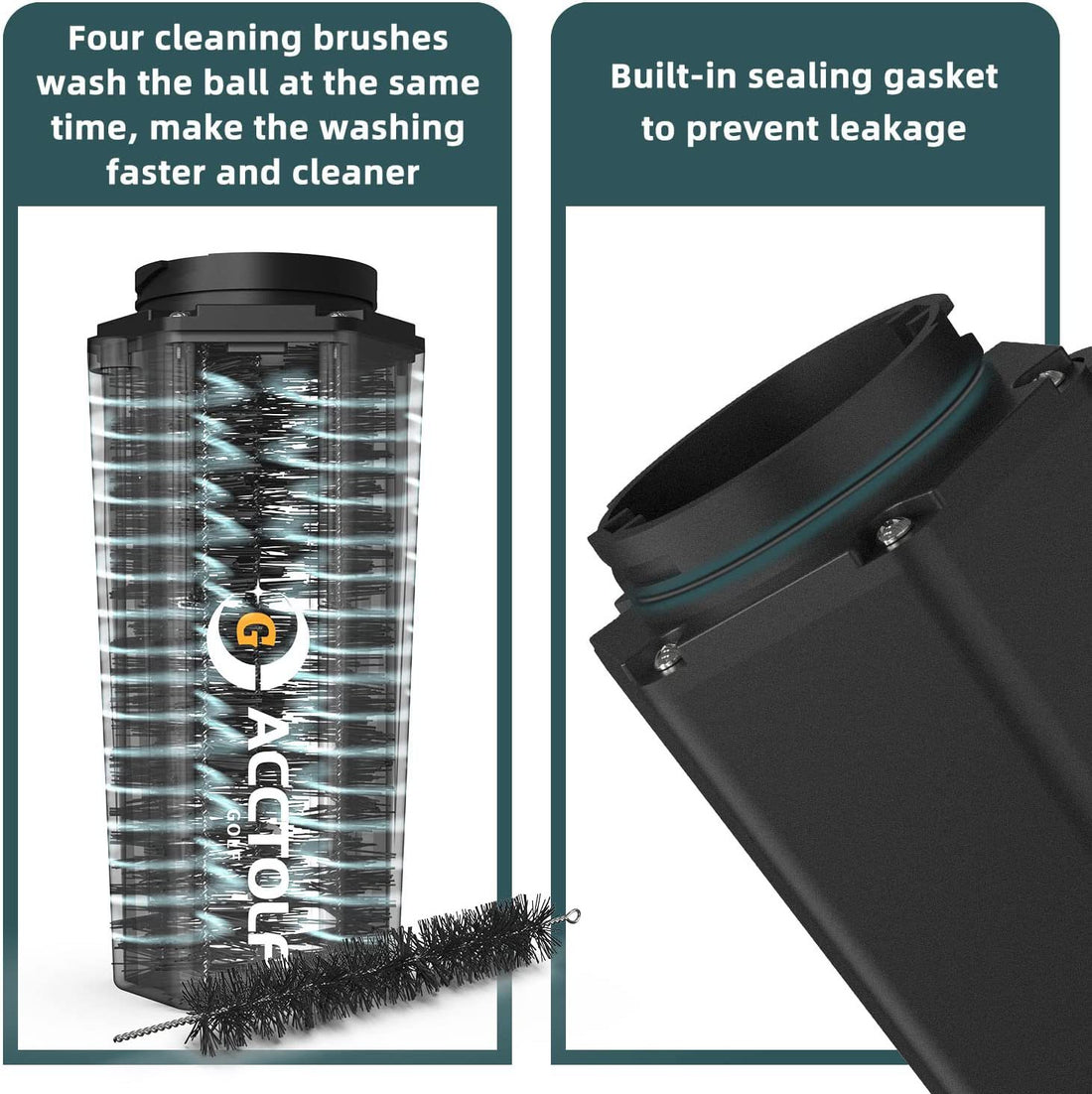 Portable Golf Ball Washer And Cleaning Machine With Golf Bag Accessories