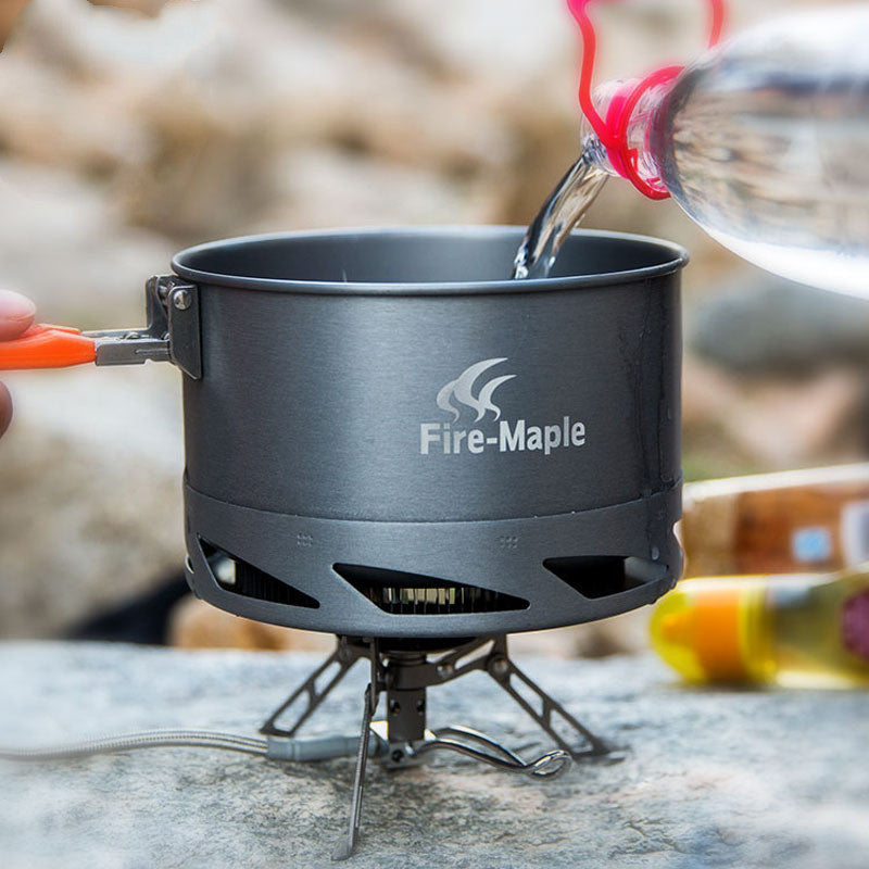 Hard Alumina Camping Cookware Set With Heat Exchanger Pot And Kettle