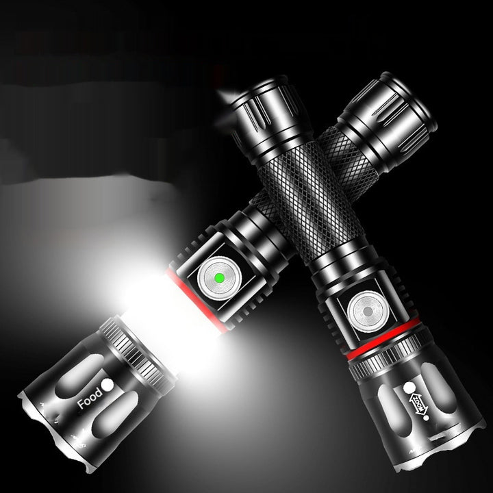 T6 Telescopic Multifunctional Strong Light Outdoor Camping Flashlight