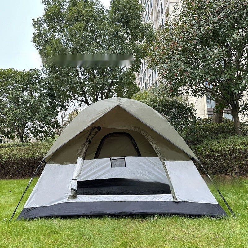 Rainproof Double-Layer Aluminum Pole Camping Tent For Family Travel