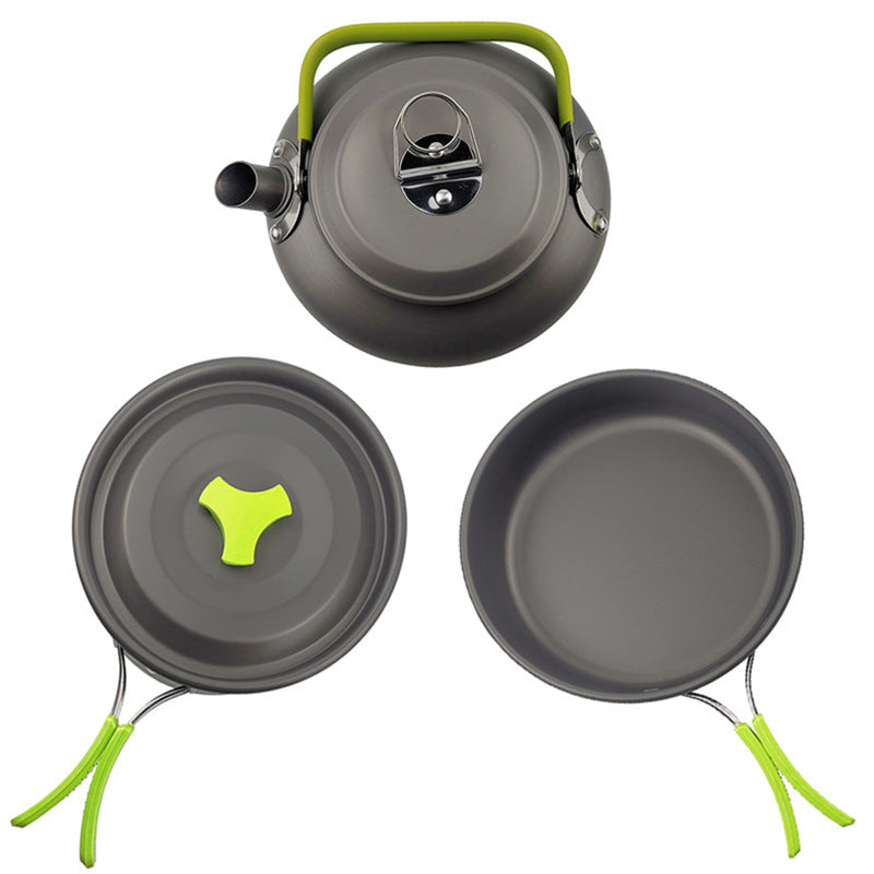 Folding Mini Camping Cookware Pot Set Combination Suit